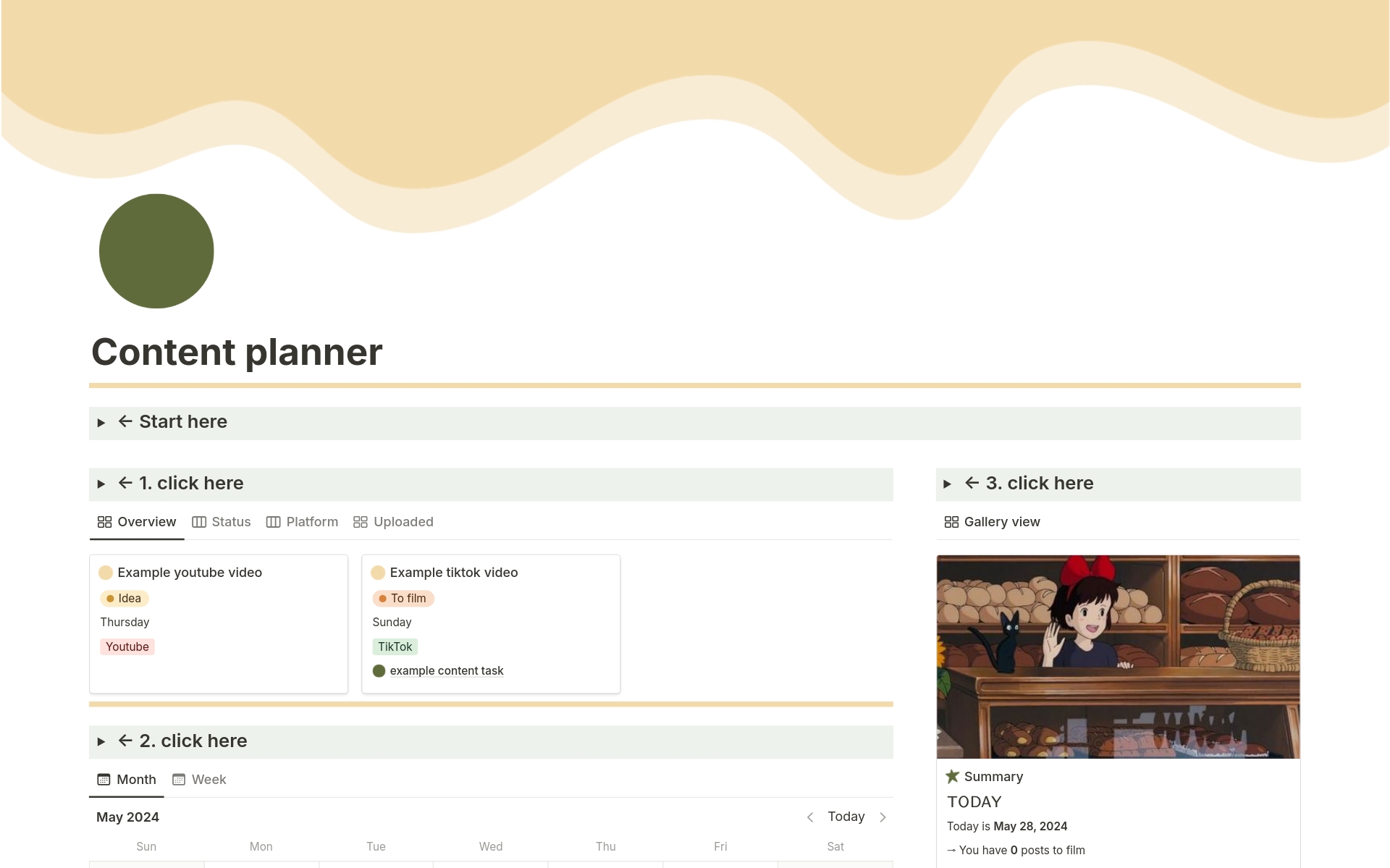 Our Notion Content Planner is the perfect planner for organizing every aspect of your content creation process. We've crafted detailed descriptions for each feature, ensuring a smooth start even if you're new to Notion