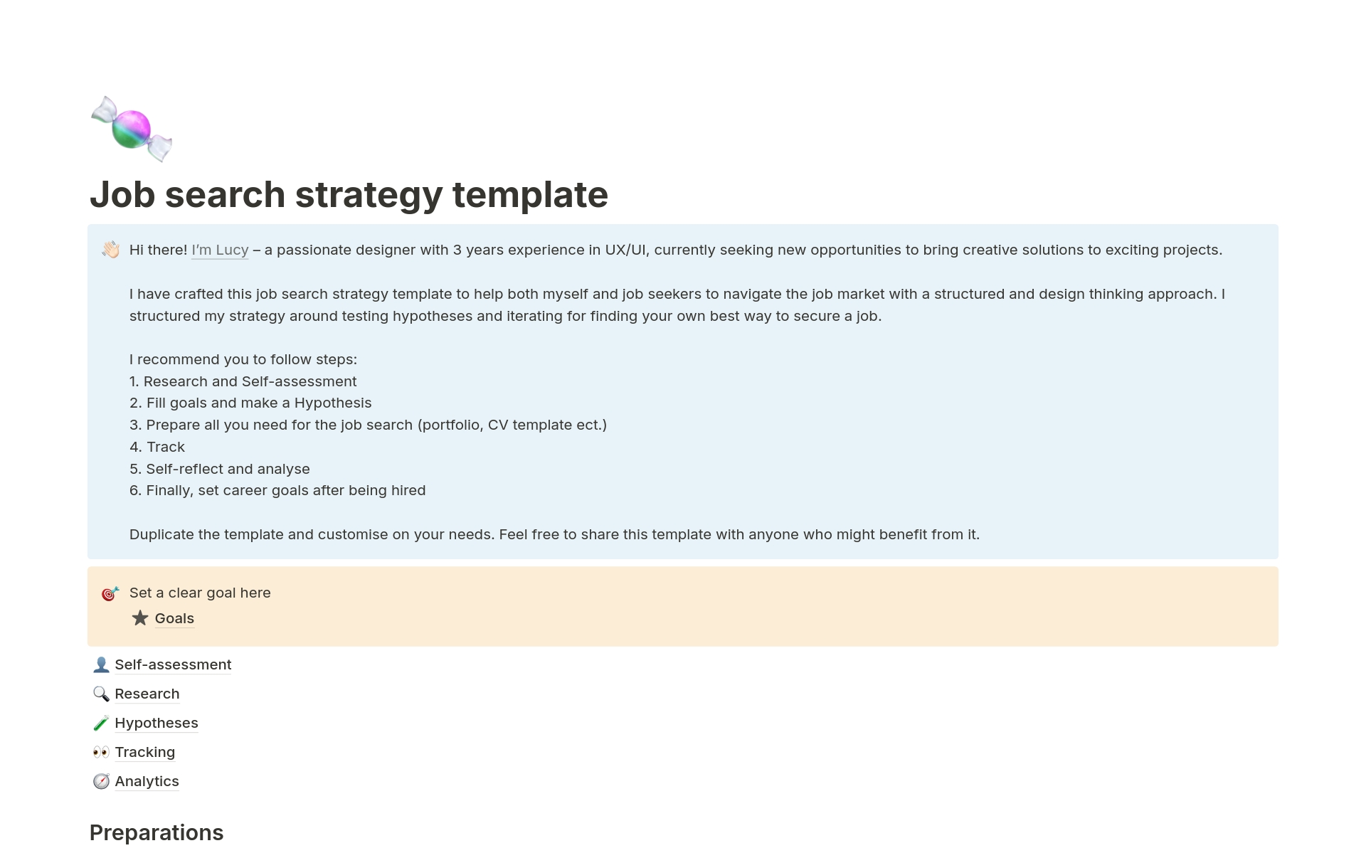 Job search strategy Template | Notion Marketplace