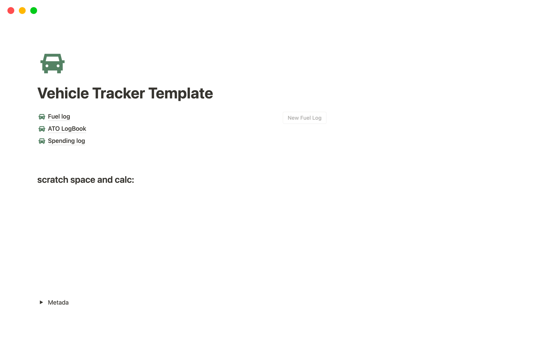 V1.0 simply vehicle trackerのテンプレートのプレビュー