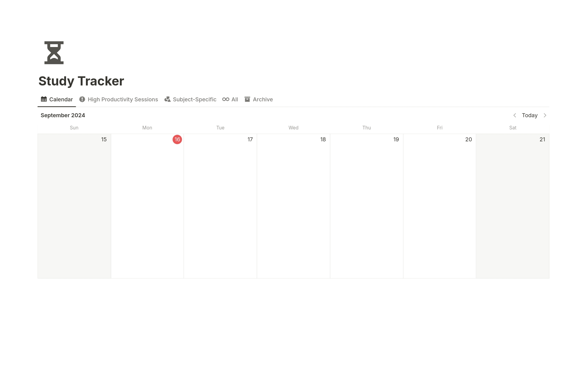 Study Tracker Template | Notion Marketplace