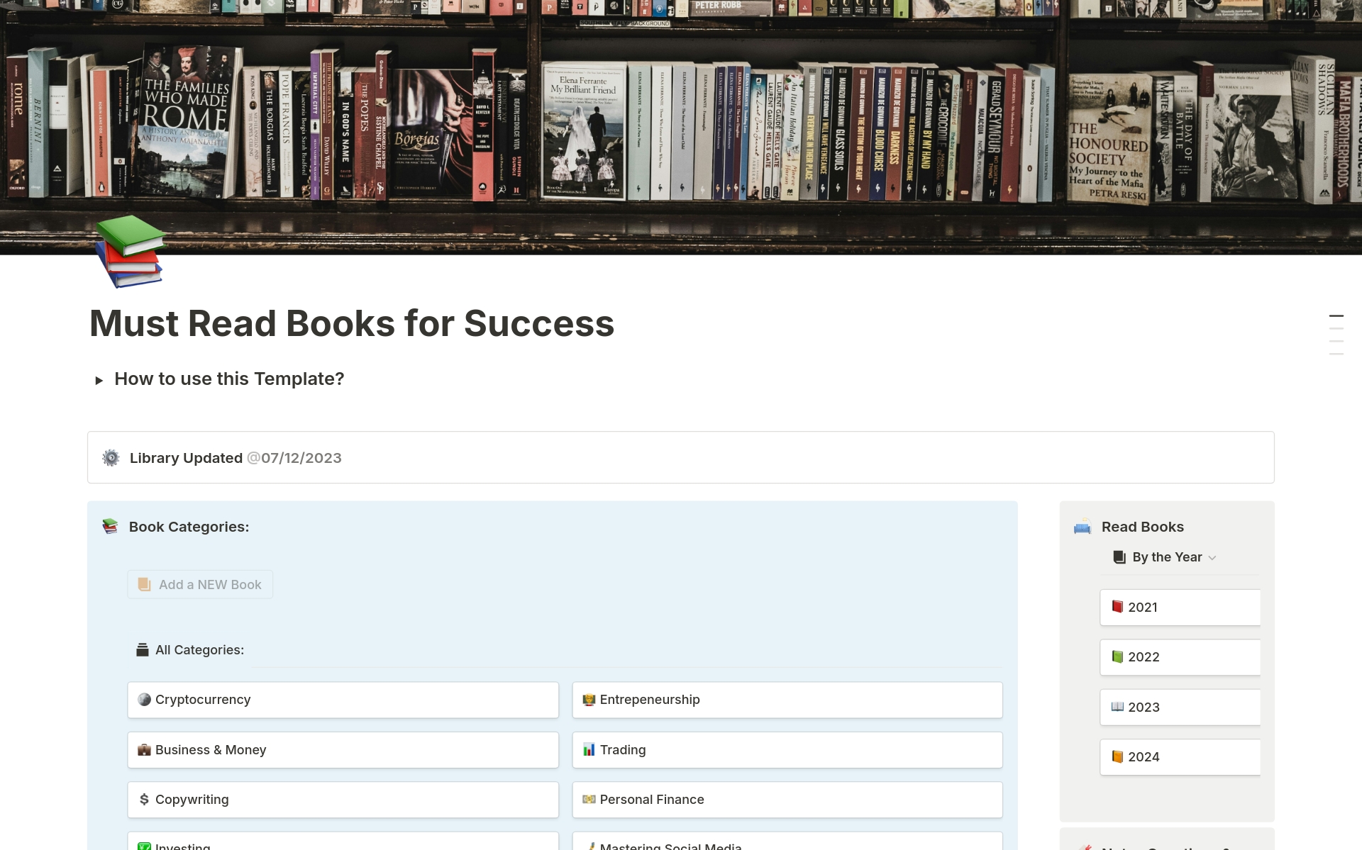 Eine Vorlagenvorschau für Must Read Books For Success
