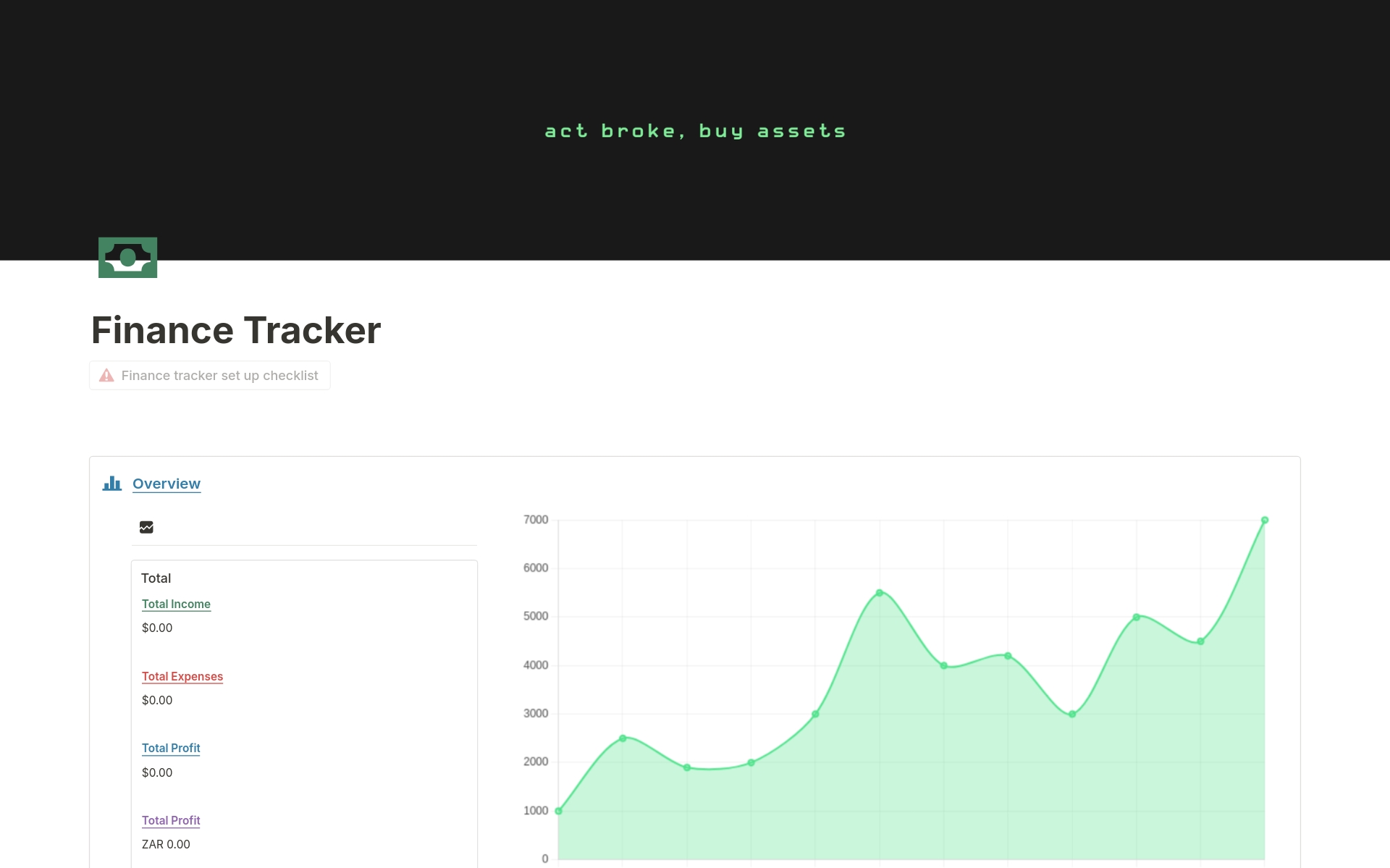 Track your income, expenses and subscriptions