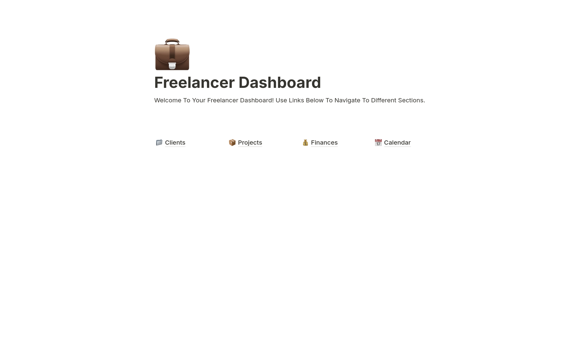 En forhåndsvisning av mal for Freelancer Dashboard