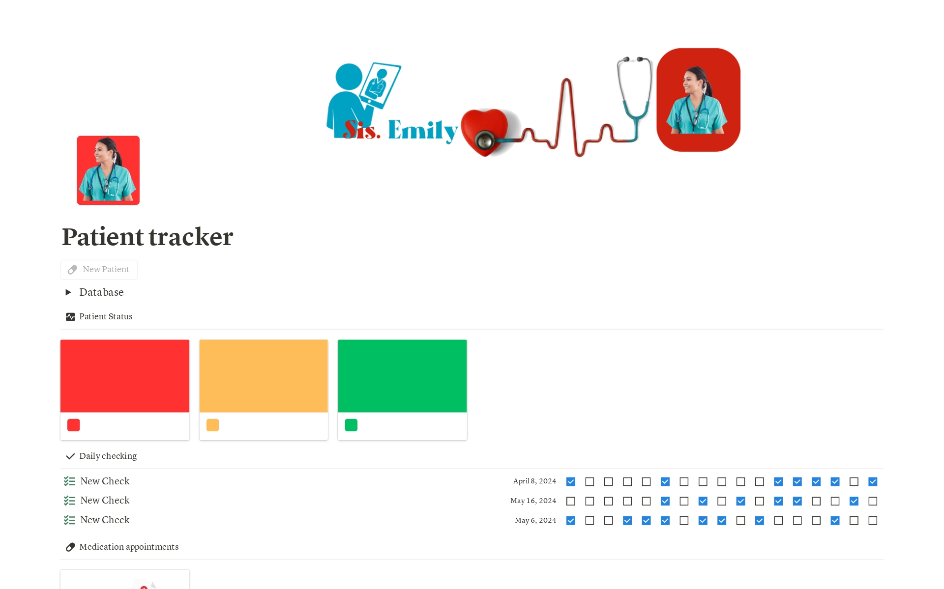 Get ready for a groundbreaking transformation in healthcare with the "Patient tracker " template! This innovative solution is your answer to the daily challenges faced in the healthcare sector.