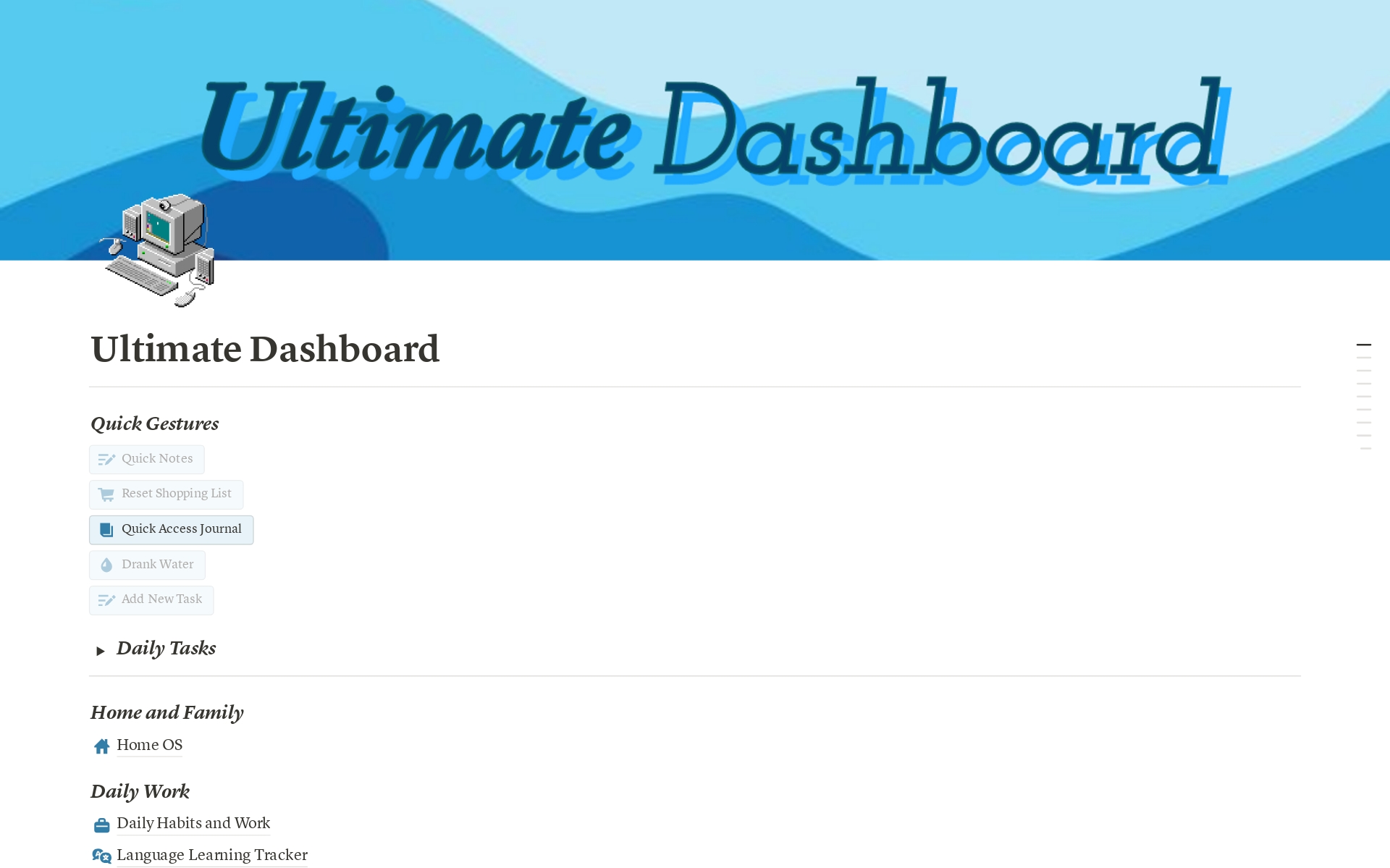 Vista previa de una plantilla para Ultimate Dashboard 