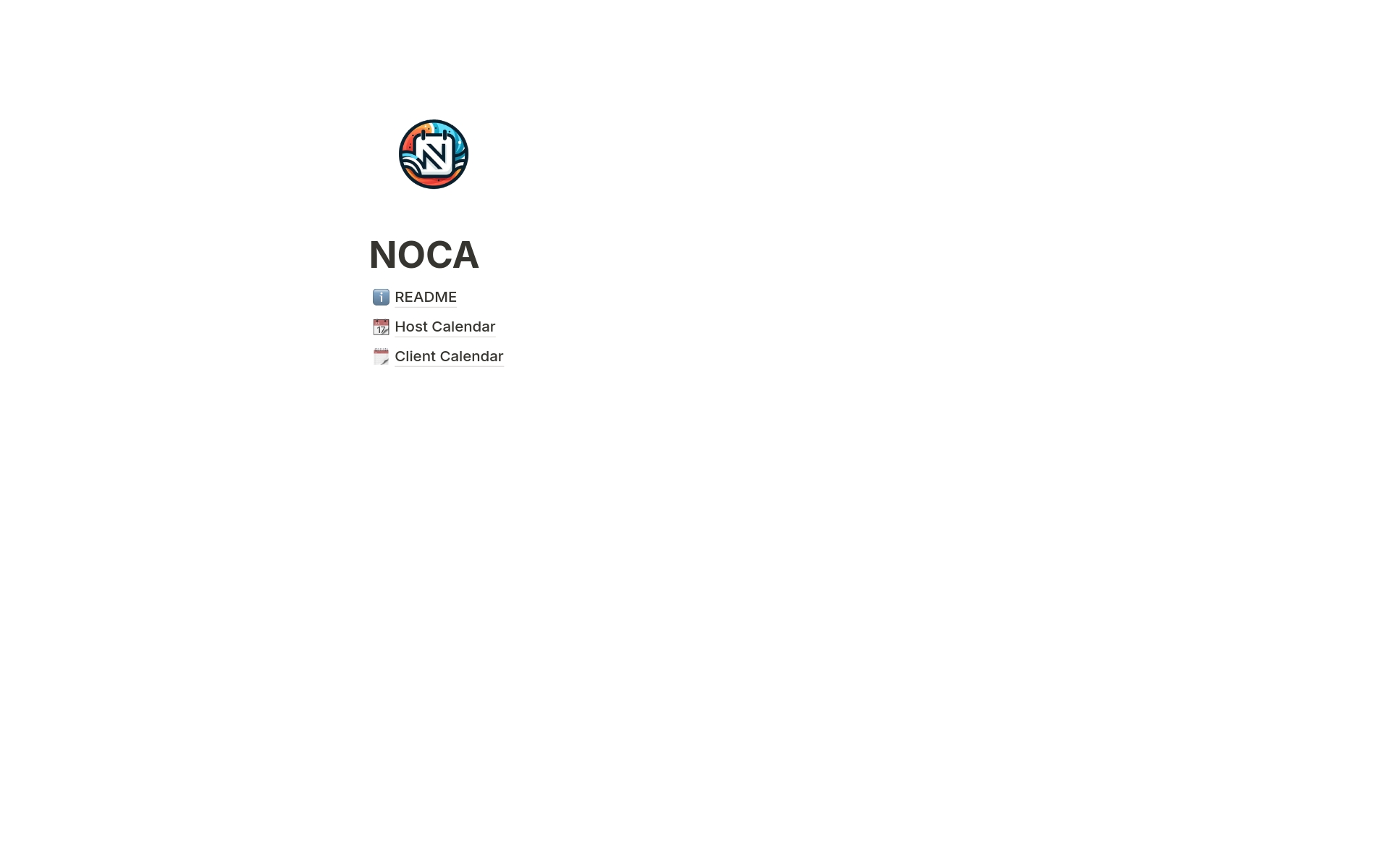 En förhandsgranskning av mallen för Noca 