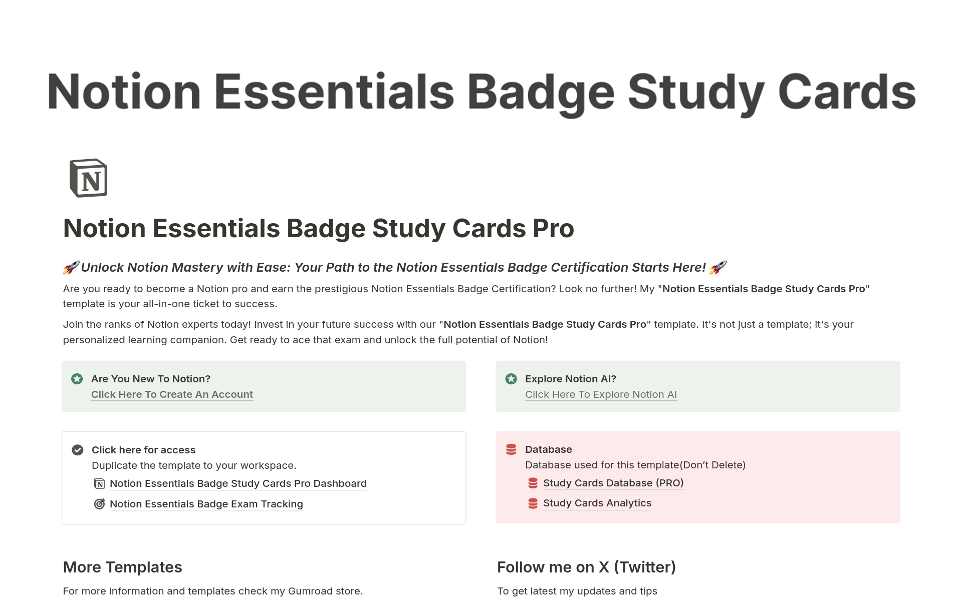En forhåndsvisning av mal for Essentials Badge Flash Cards Deck PRO