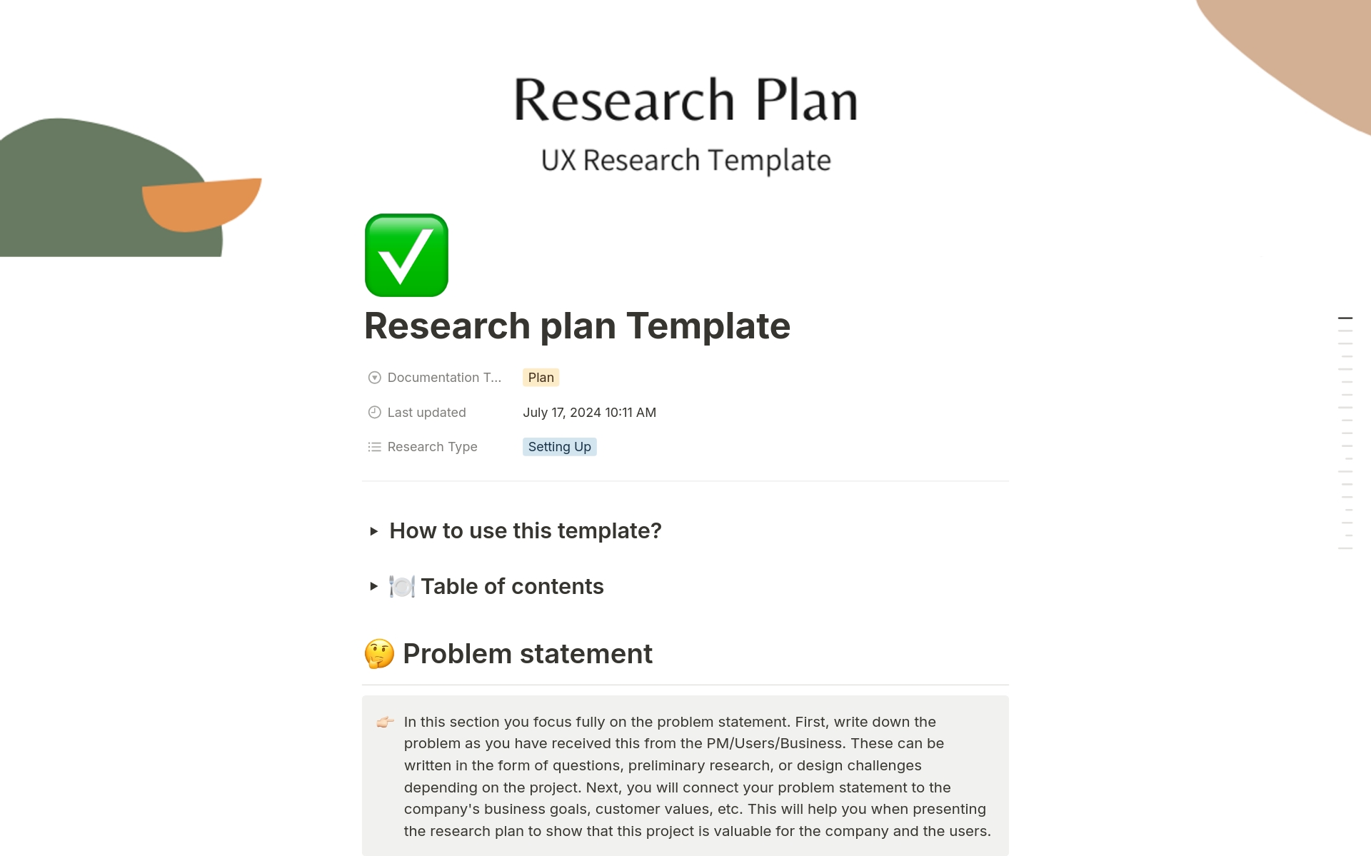 This is a template for a research plan, you can use this when research is requested to help you organise and plan out your research.