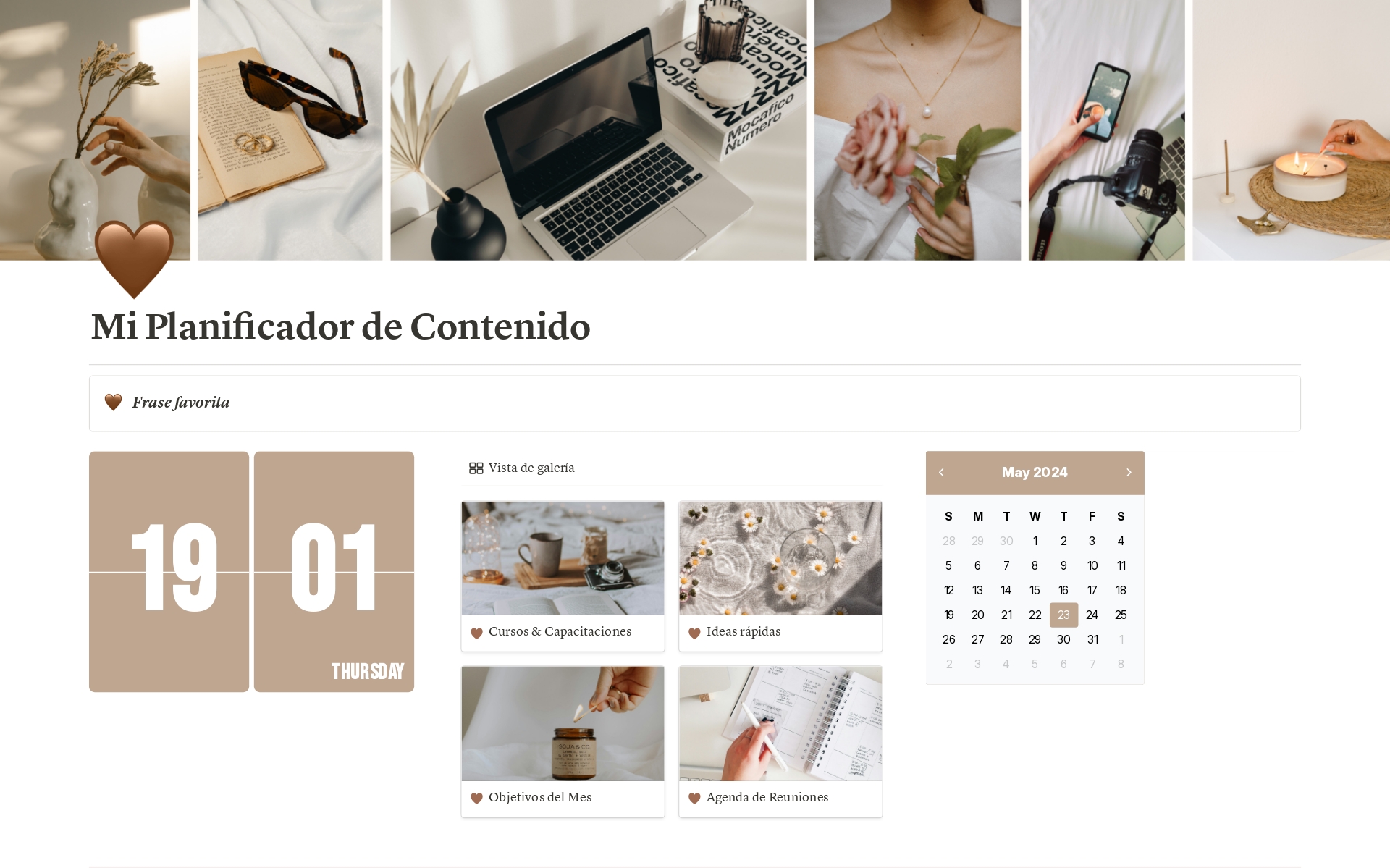 A template preview for Planificador de contenido para redes - Español