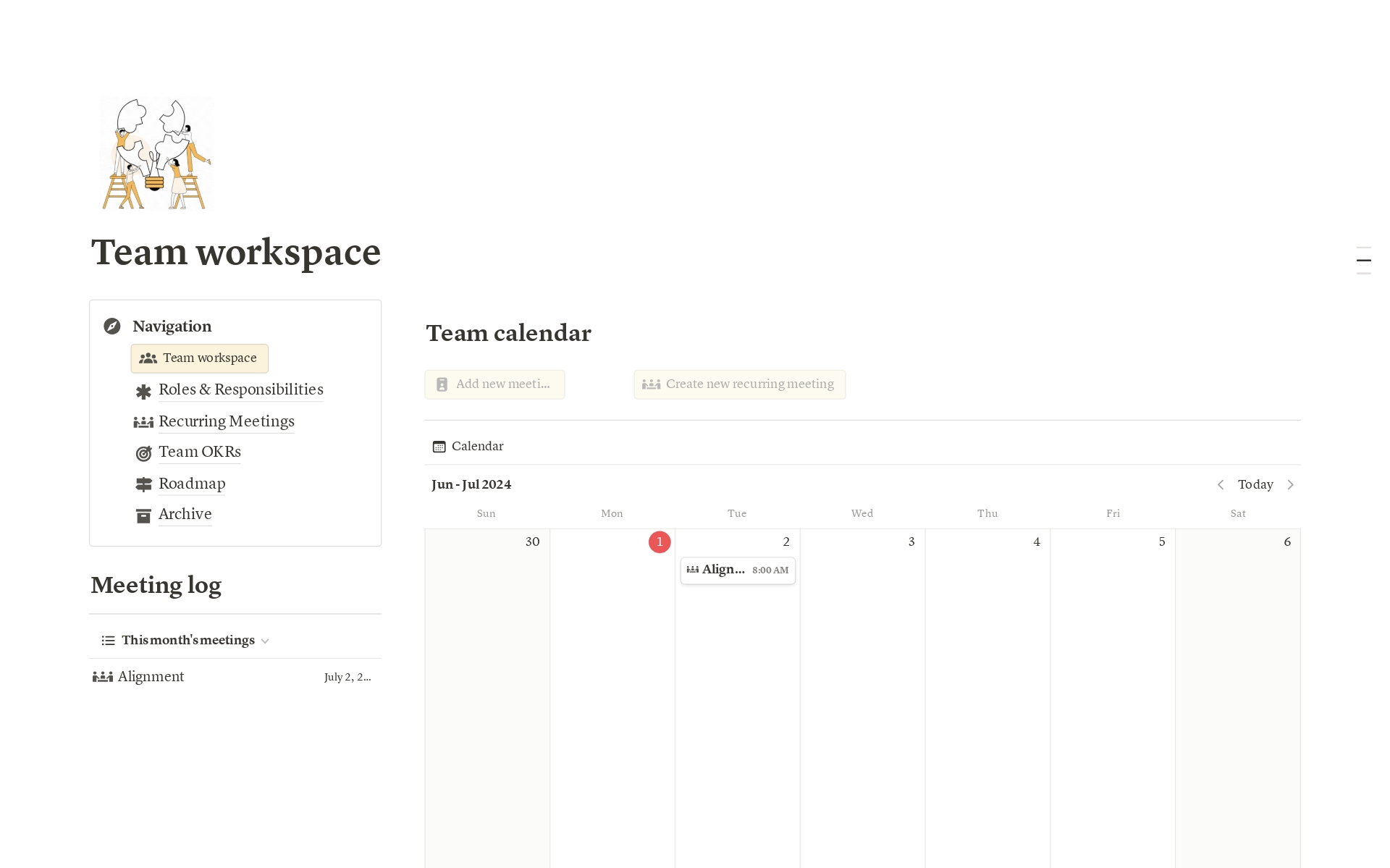 Designed to centralise all essential team information, this template transforms the way you work together. Perfect for startups, remote teams, and growing organisations, this template ensures seamless communication, streamlined processes, and a clear path to achieving your goals.