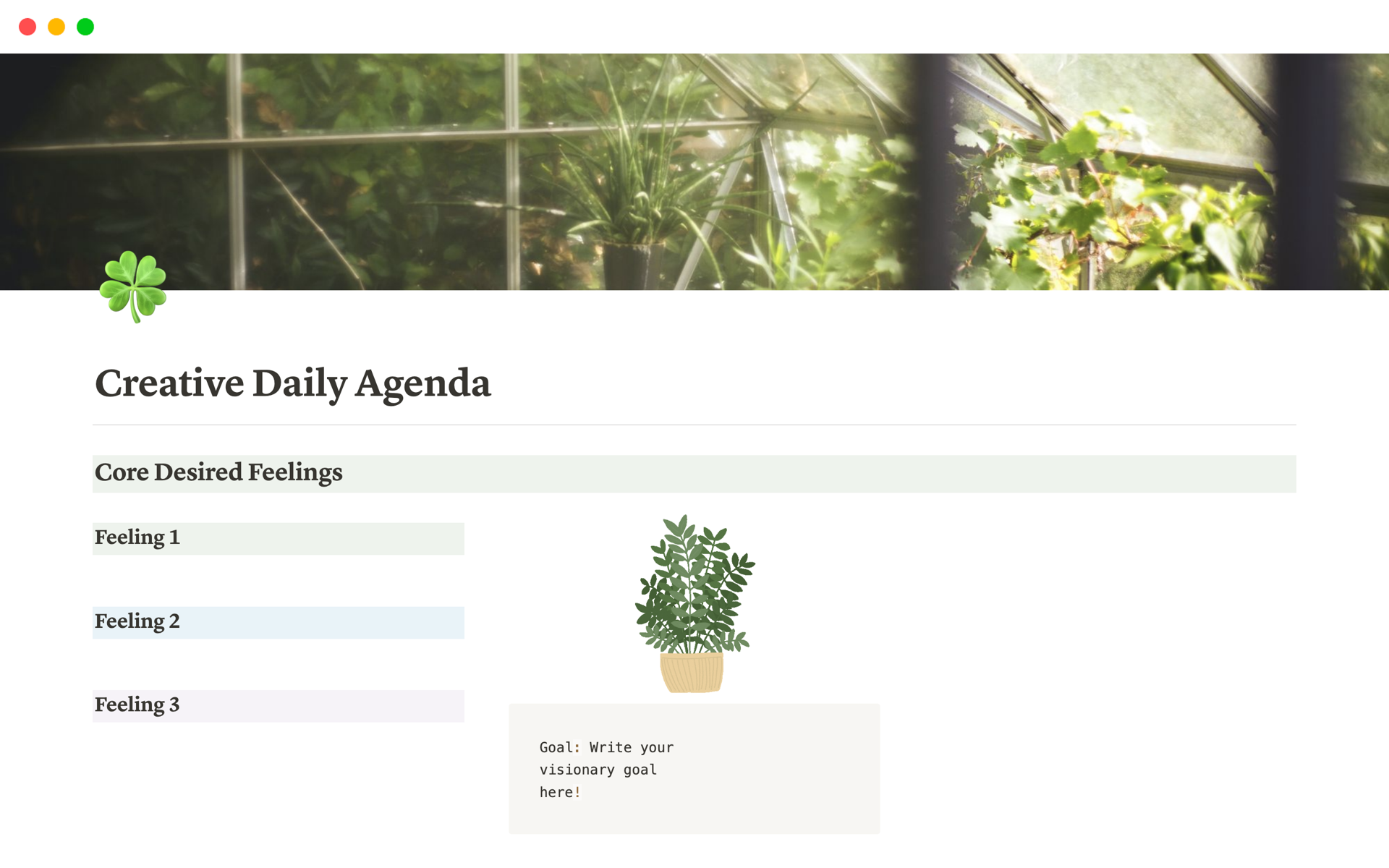 A template preview for Flexible Daily Agenda 