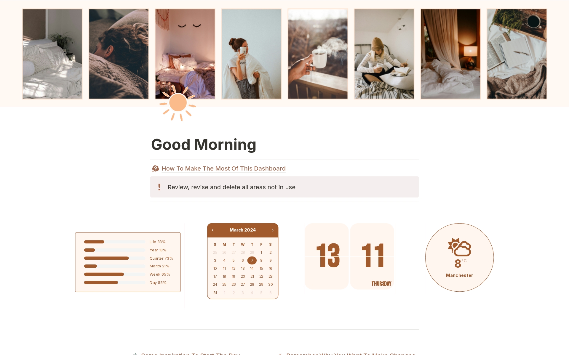 Stay on track with your morning routine using this Notion dashboard! It helps you organise tasks, plan your day, and build productive habits for a successful start.