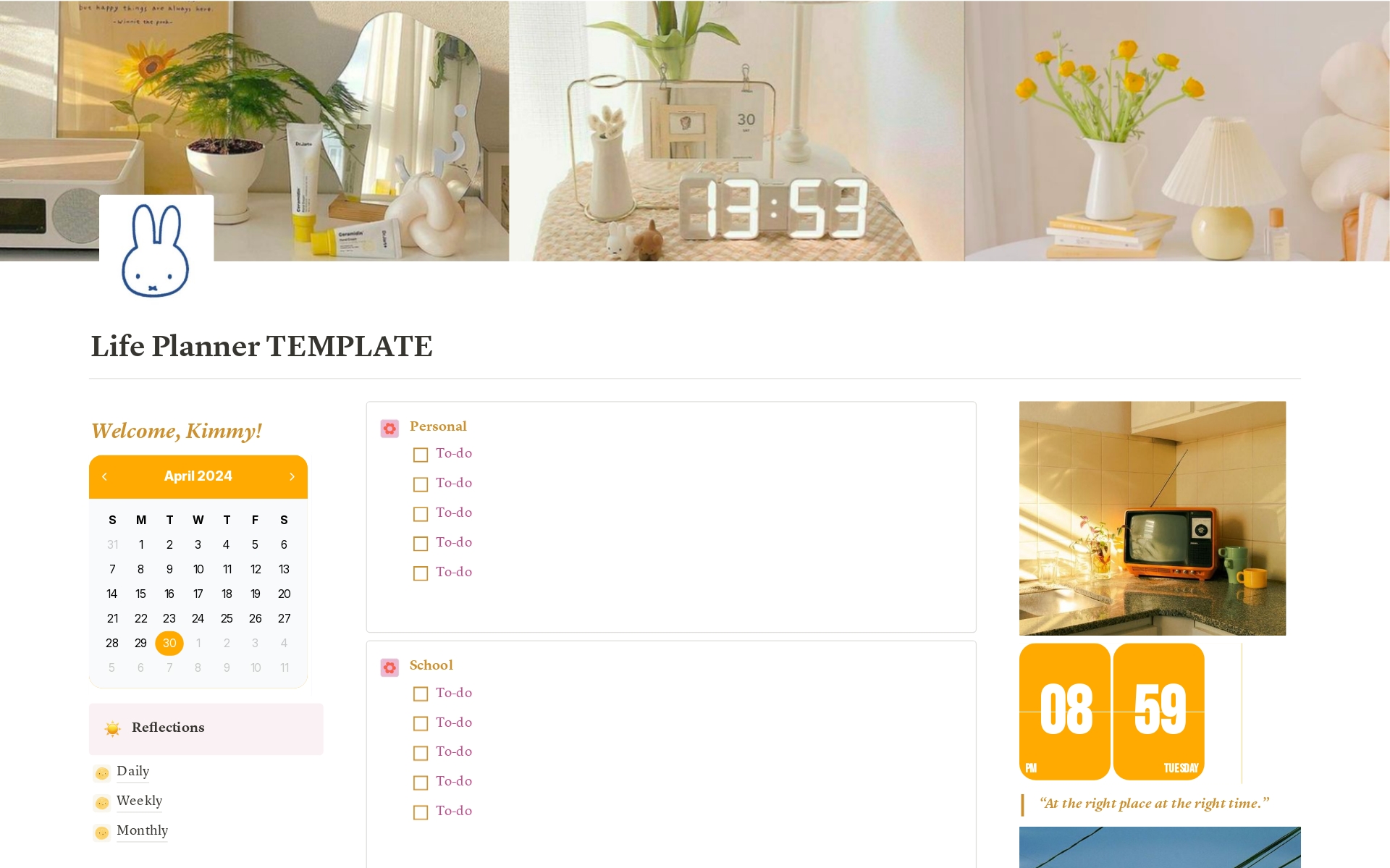 This template is meant to help you plan and organize all the work you need to accomplish. Visualize your most important to-do's with an agenda that helps you prioritize.
