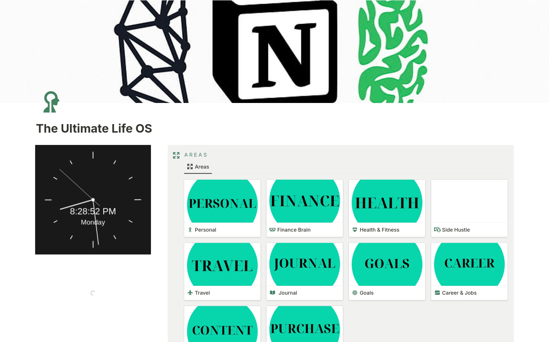 Organize your life with the Ultimate Life Notion Templates. Manage tasks and projects, track finances, monitor health, manage side hustles, set goals, and track your career—all in one workspace. Stay organized and focused on what matters most.