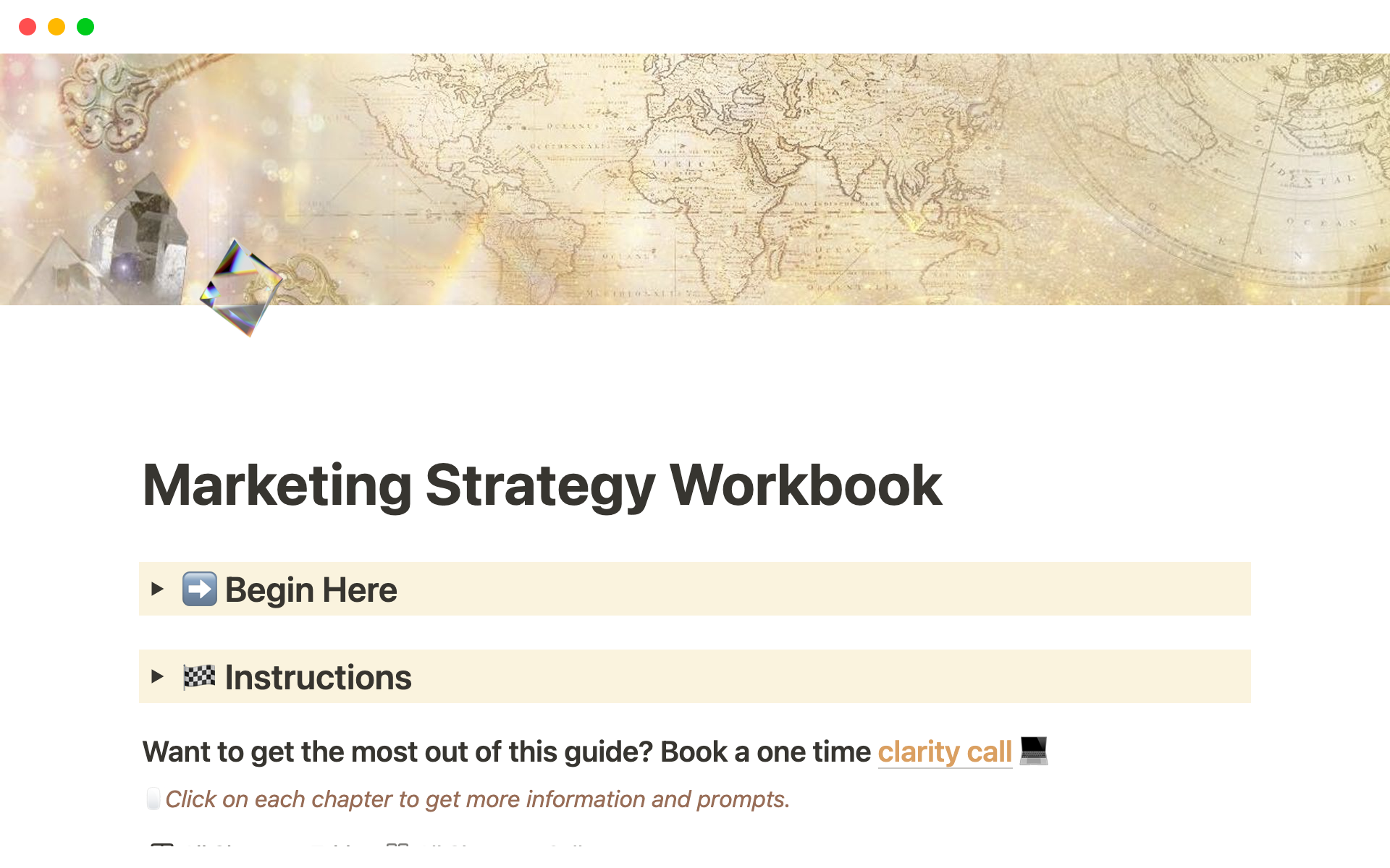 En forhåndsvisning av mal for Marketing Strategy Workbook