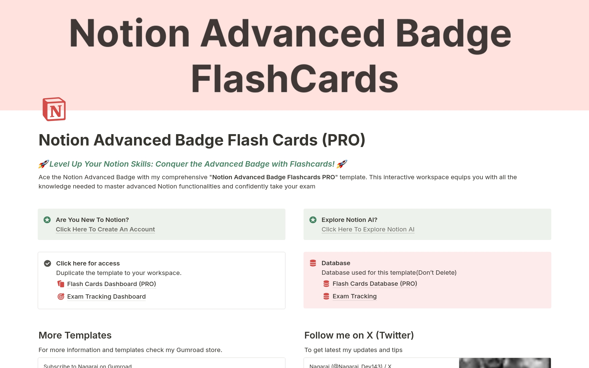Eine Vorlagenvorschau für Advanced Badge Flash Cards Deck PRO