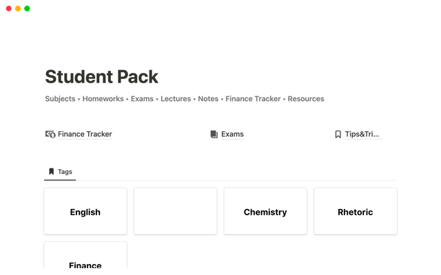 Student Pack