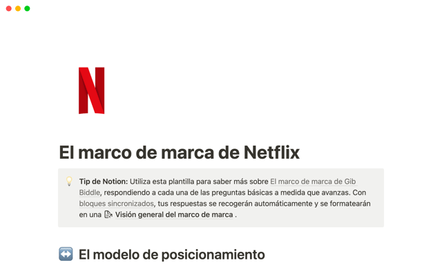 El marco de marca de Netflix