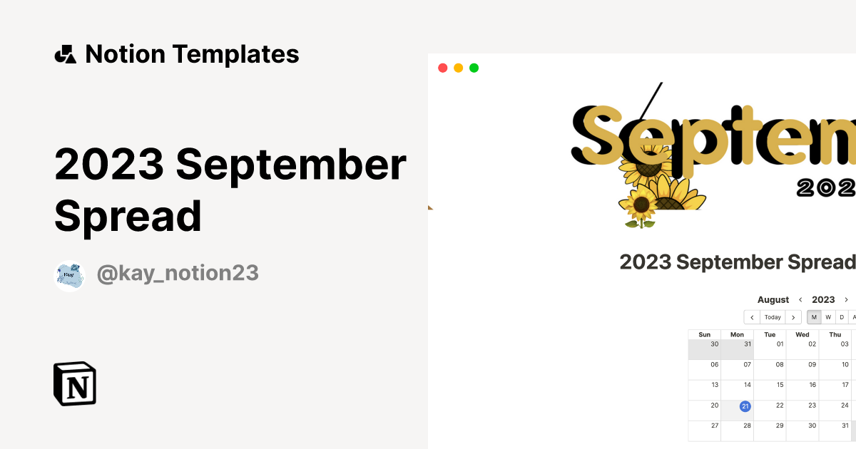 September 2023 Notion of the Month