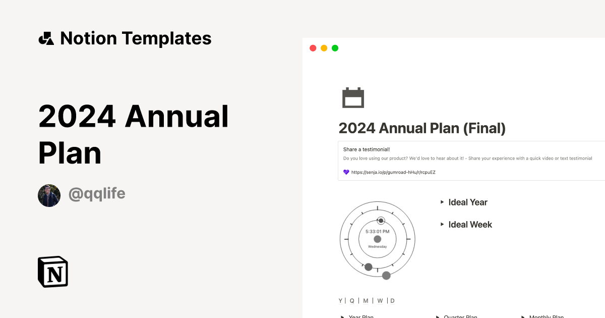 2024 Annual Plan Notion Template