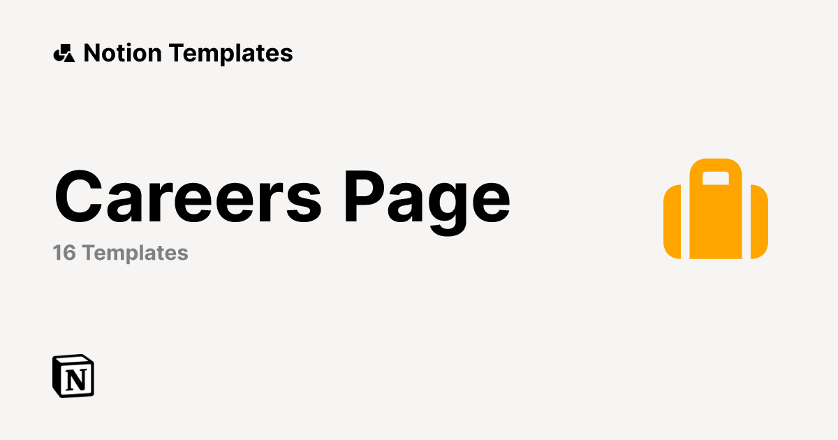 Best Careers Page Templates from Notion