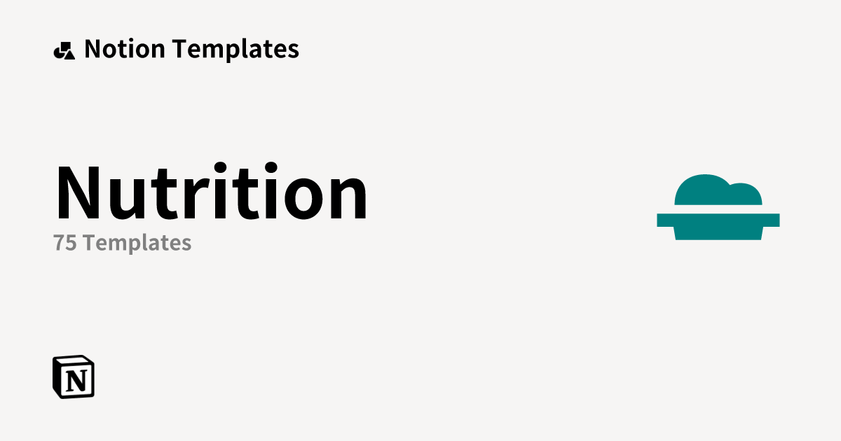 Best Nutrition Templates from Notion