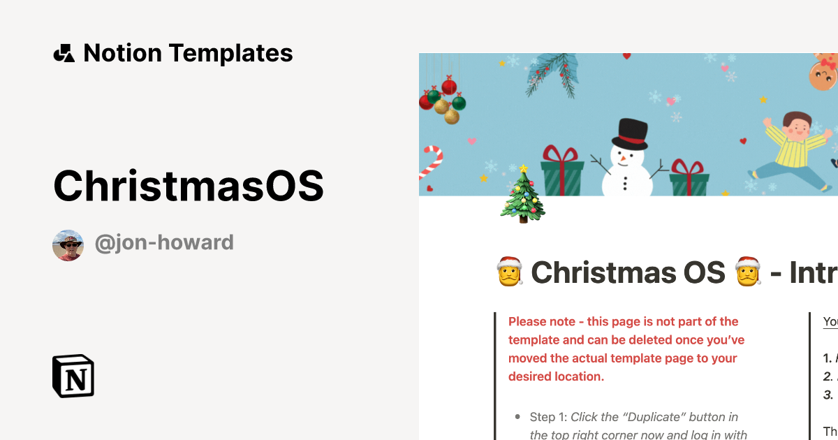 ChristmasOS Notion Template
