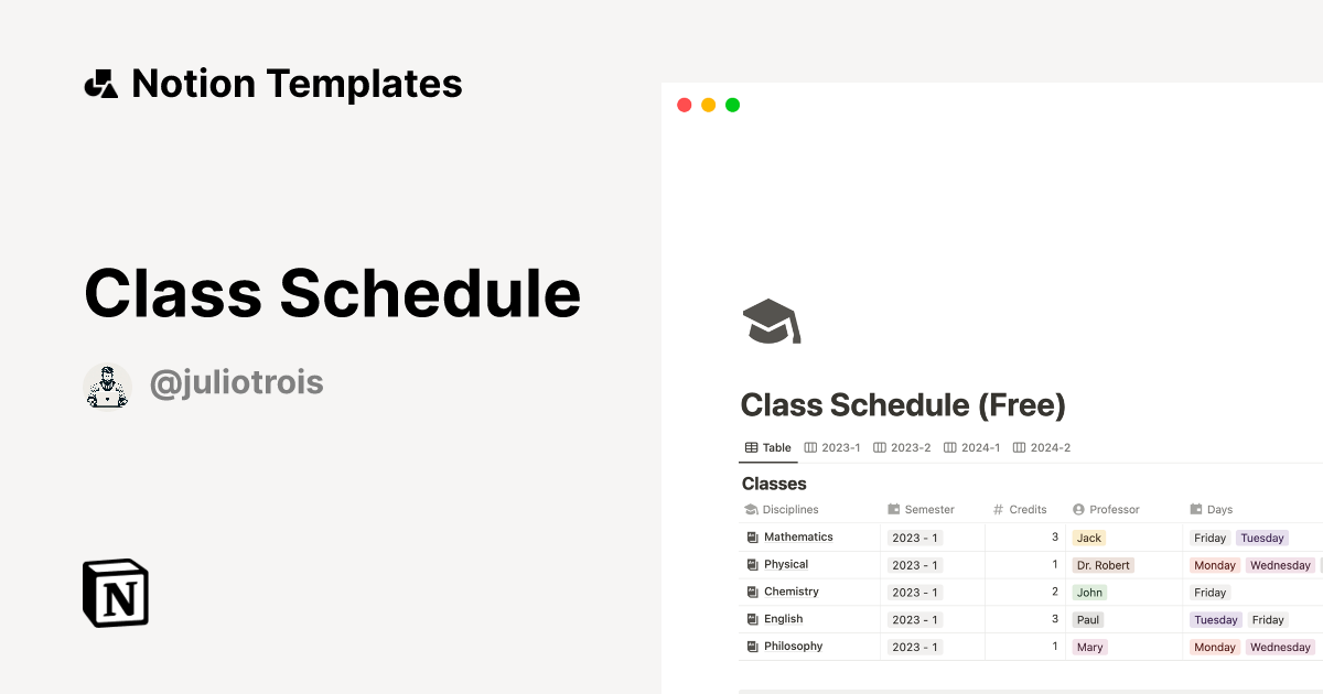 class-schedule-notion-template