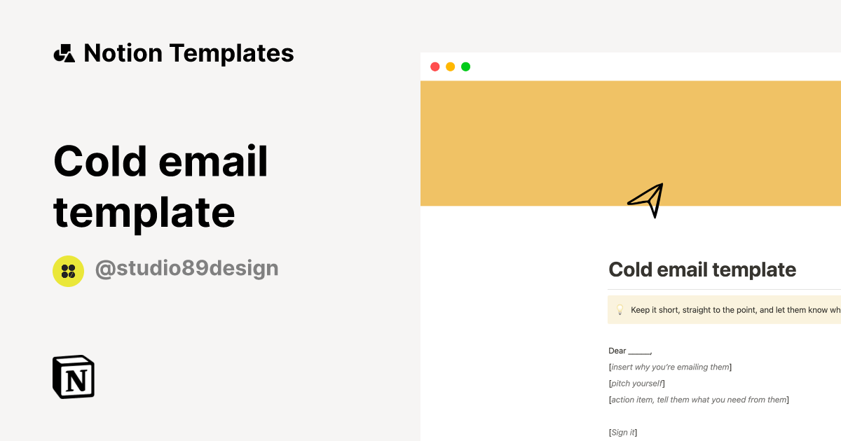 12 Cold Emails Email Templates 📭  Free Cold Emails HTML Email Template —   ✔️