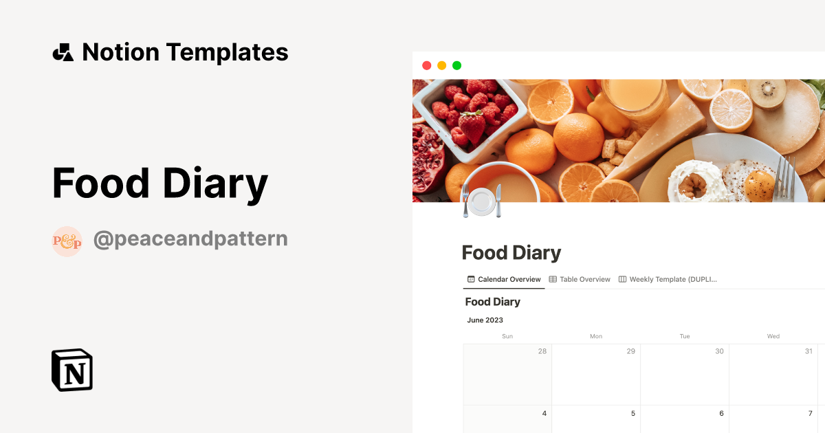 Food Diary Notion Template