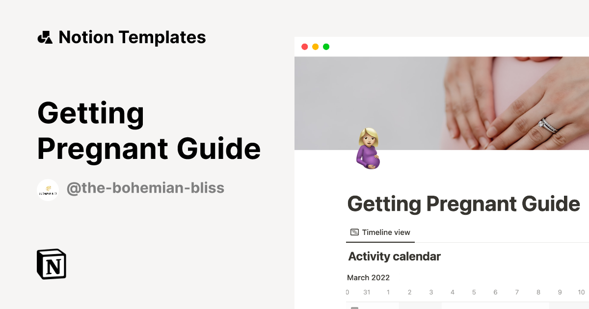 Getting Pregnant Guide Notion Template