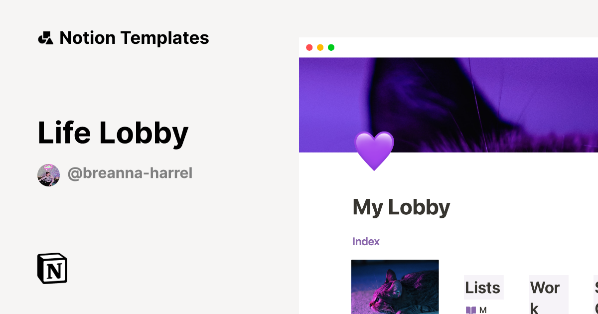 Life Lobby | Notion Template