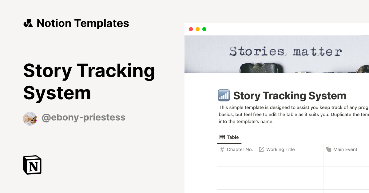 story tracker