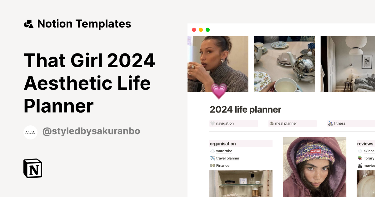That Girl 2024 Aesthetic Life Planner