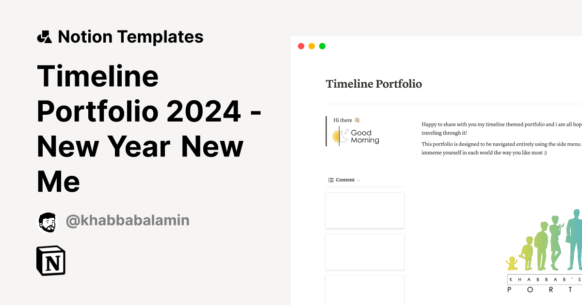 Timeline Portfolio 2024 New Year New Me