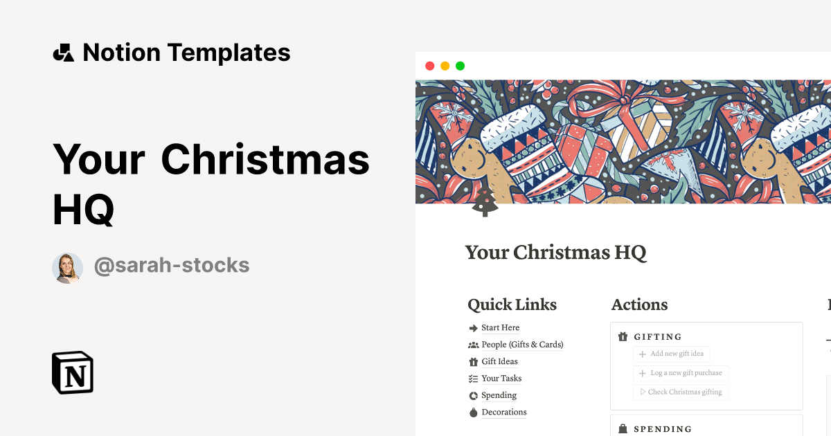Your Christmas HQ Notion Template