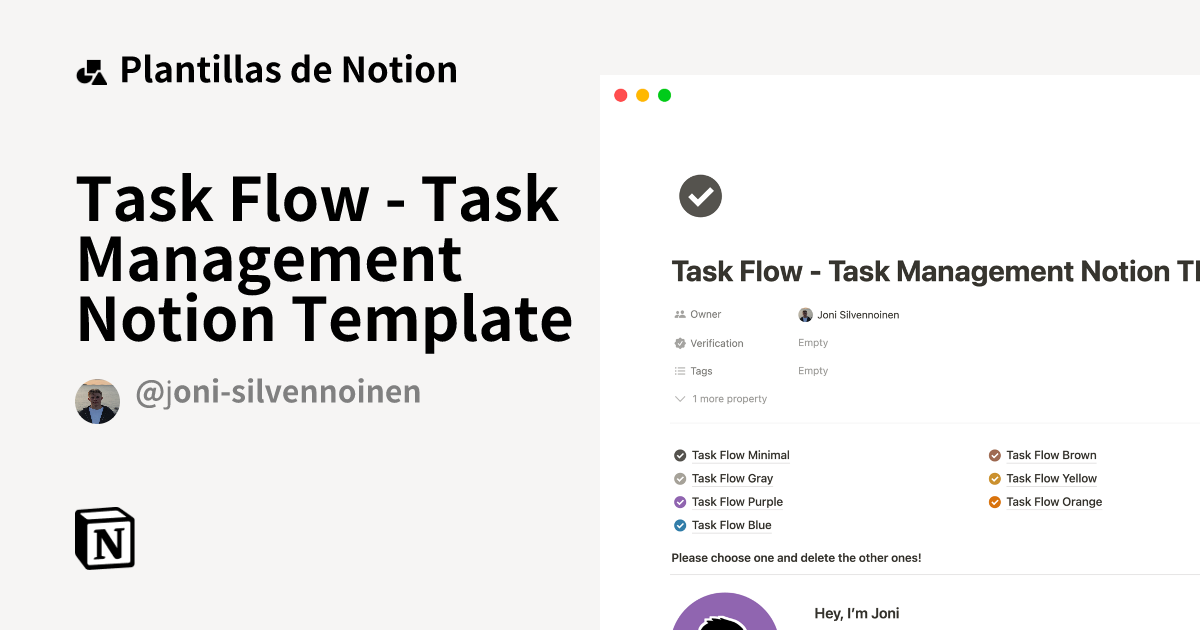 Task Flow Task Management Notion Template Plantilla De Notion