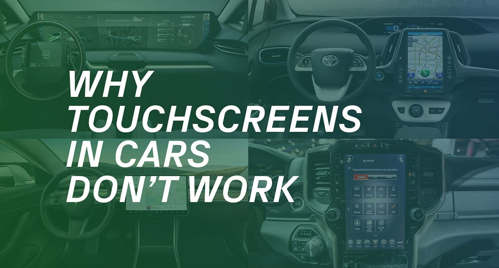 Why touchscreens in cars don't work - UX Collective