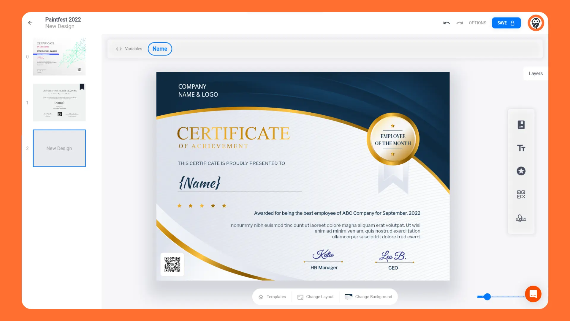 Certopus Certificate Designer