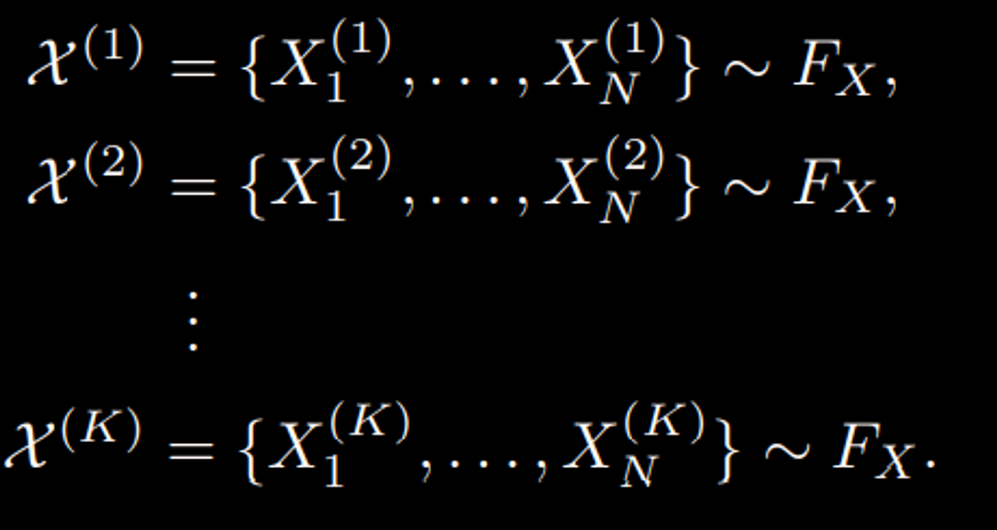 Step 1. We draw  replicate datasets   , . . . ,  from 