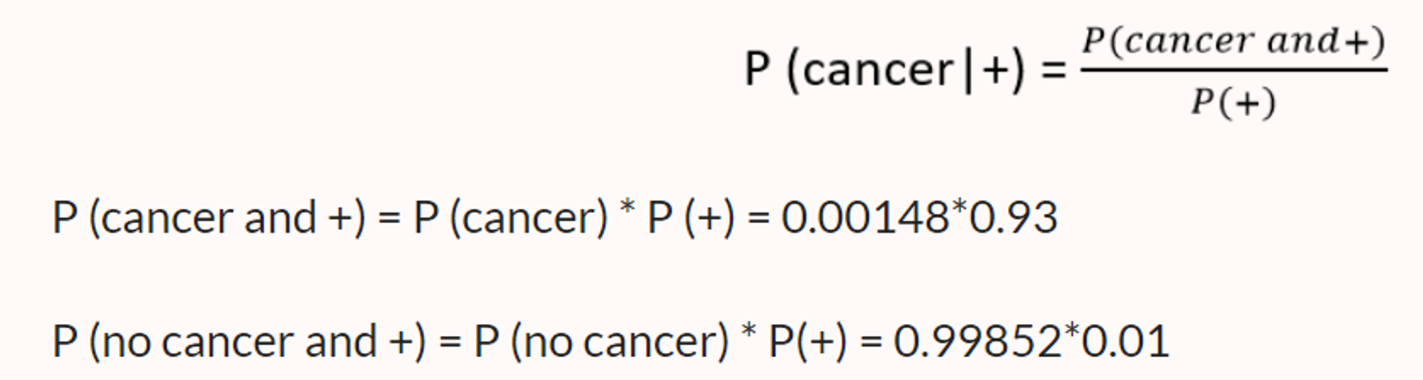 .0013468 / [ (.0013468) + (.99852*.01) = .11885