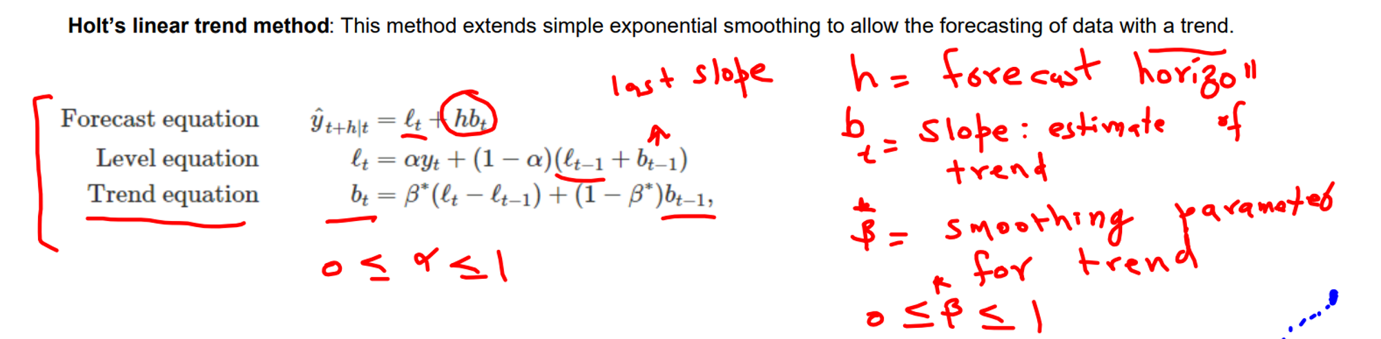 (1214) 7.5: Holt’s linear trend method - YouTube