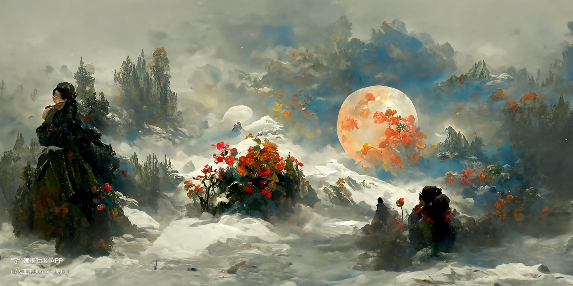 ”Domo帮我画春天的花，夏天的风，秋天的月，冬天的雪“ - U/D_L