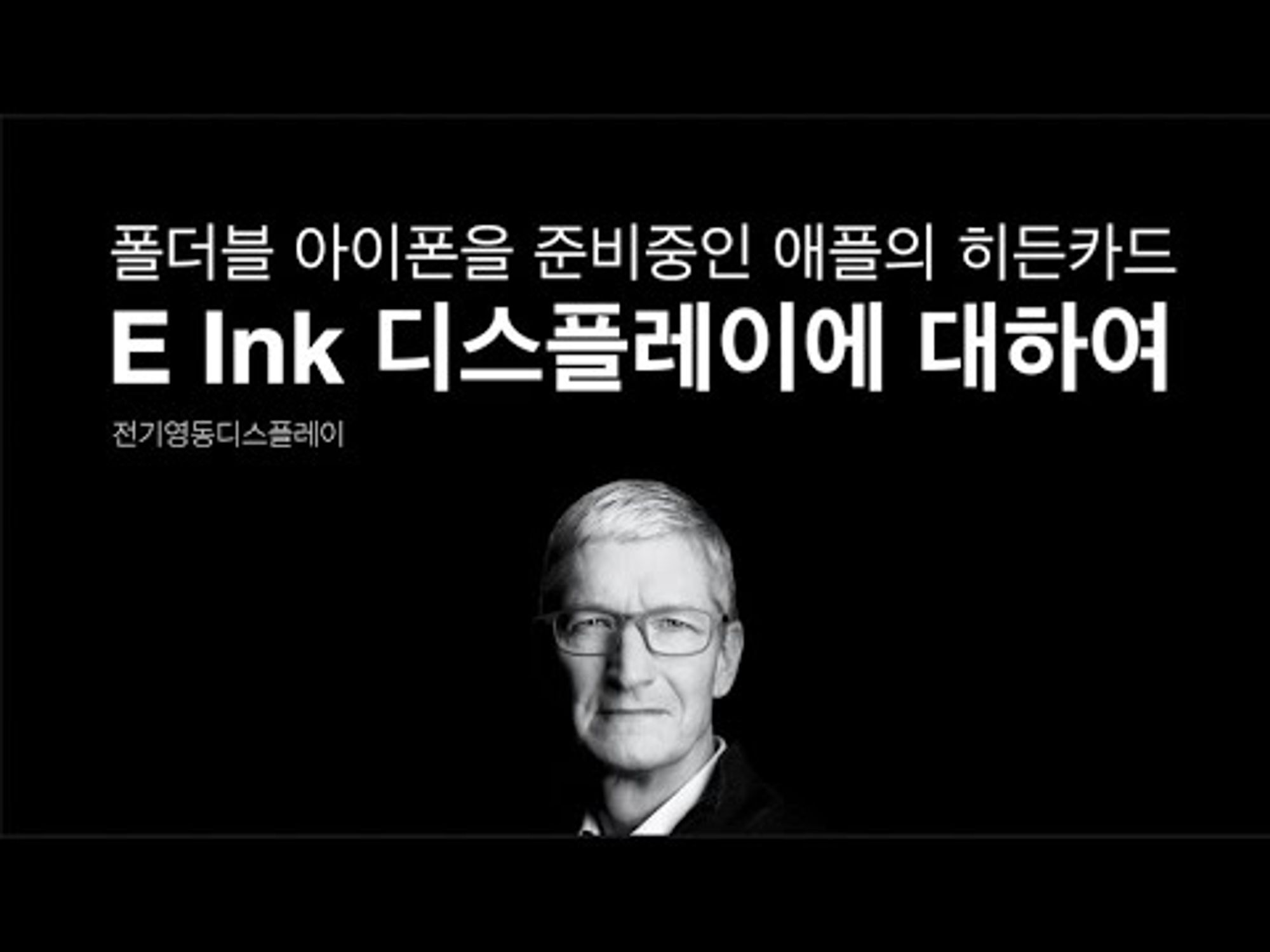 폴더블 아이폰을 준비중인 애플의 히든카드 E Ink(EPD, 전기영동디스플레이)에 대해