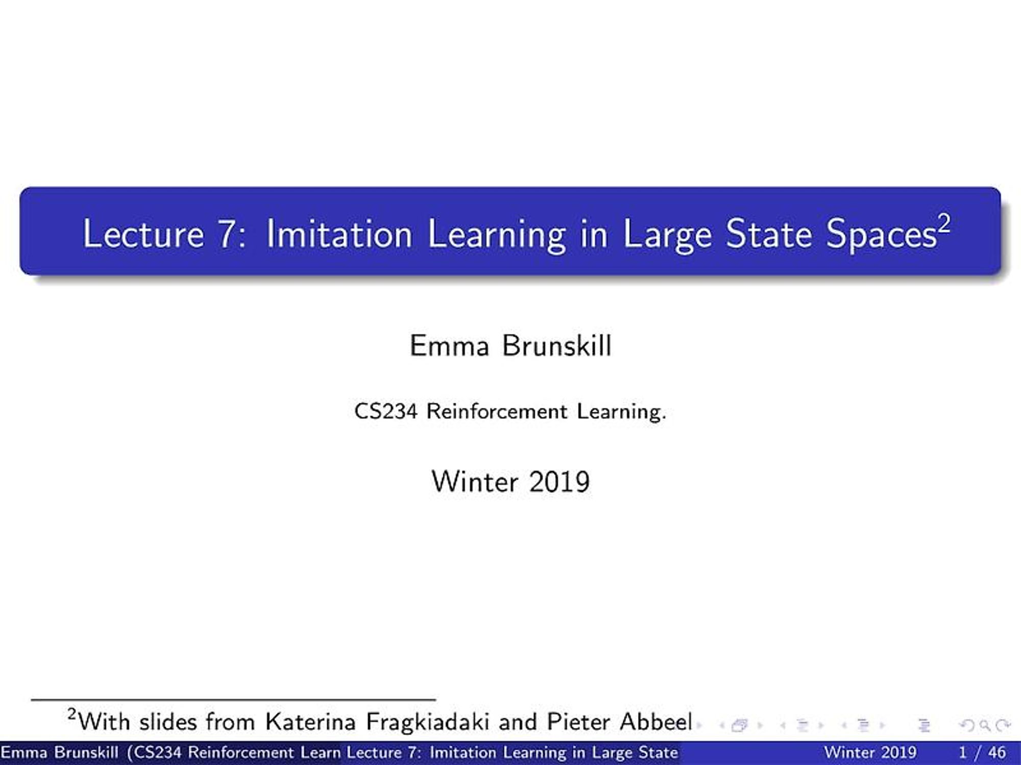 강화학습 강의 (CS234) 7강 - Imitation Learning / Inverse RL