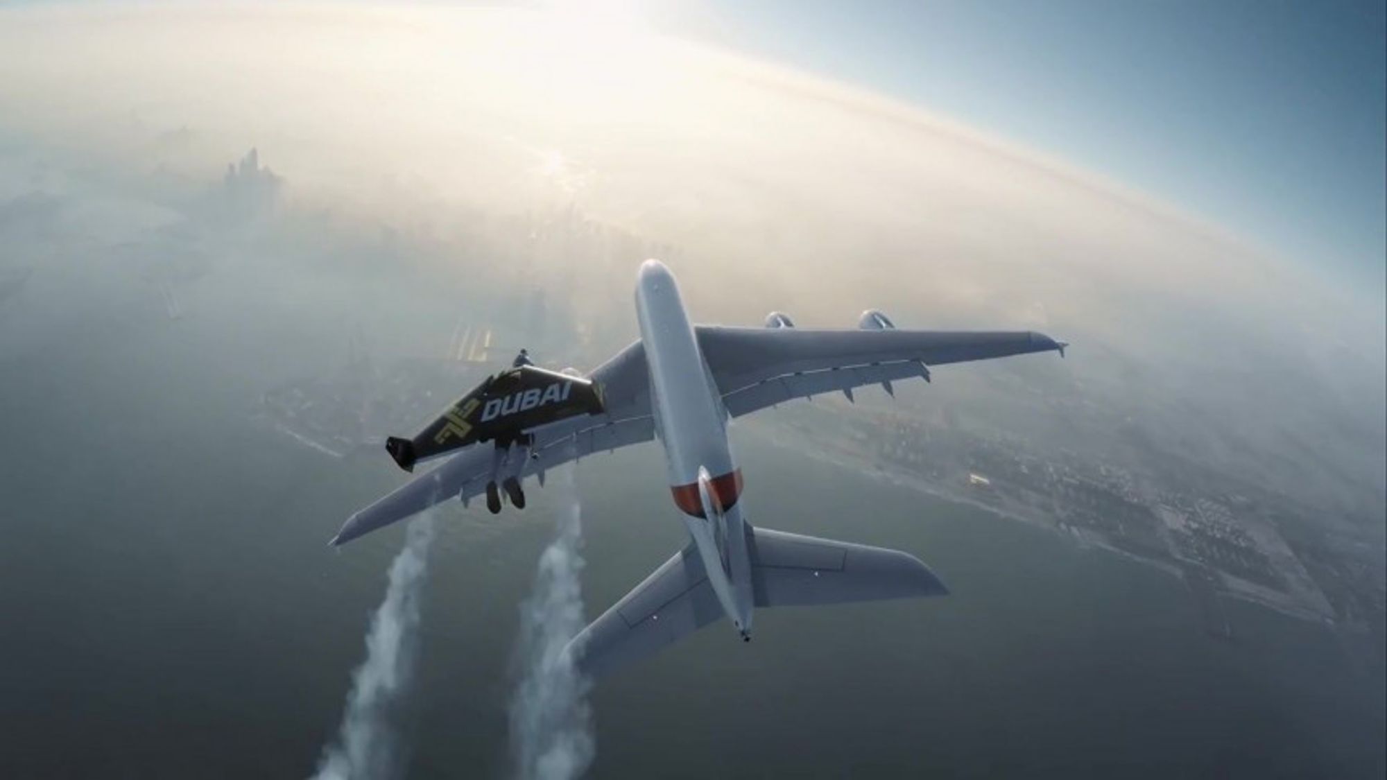 Watch Jetpack Daredevils Fly Alongside the World's Largest Passenger Airliner