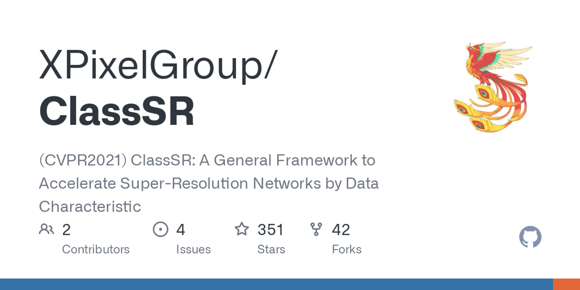 GitHub - XPixelGroup/ClassSR: (CVPR2021) ClassSR: A General Framework to Accelerate Super-Resolution Networks by Data Characteristic