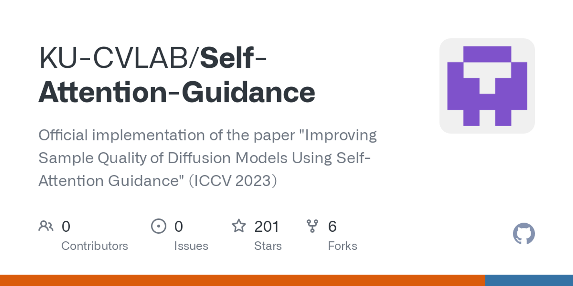 GitHub - KU-CVLAB/Self-Attention-Guidance: Official implementation of the paper "Improving Sample Quality of Diffusion Models Using Self-Attention Guidance" (ICCV 2023)