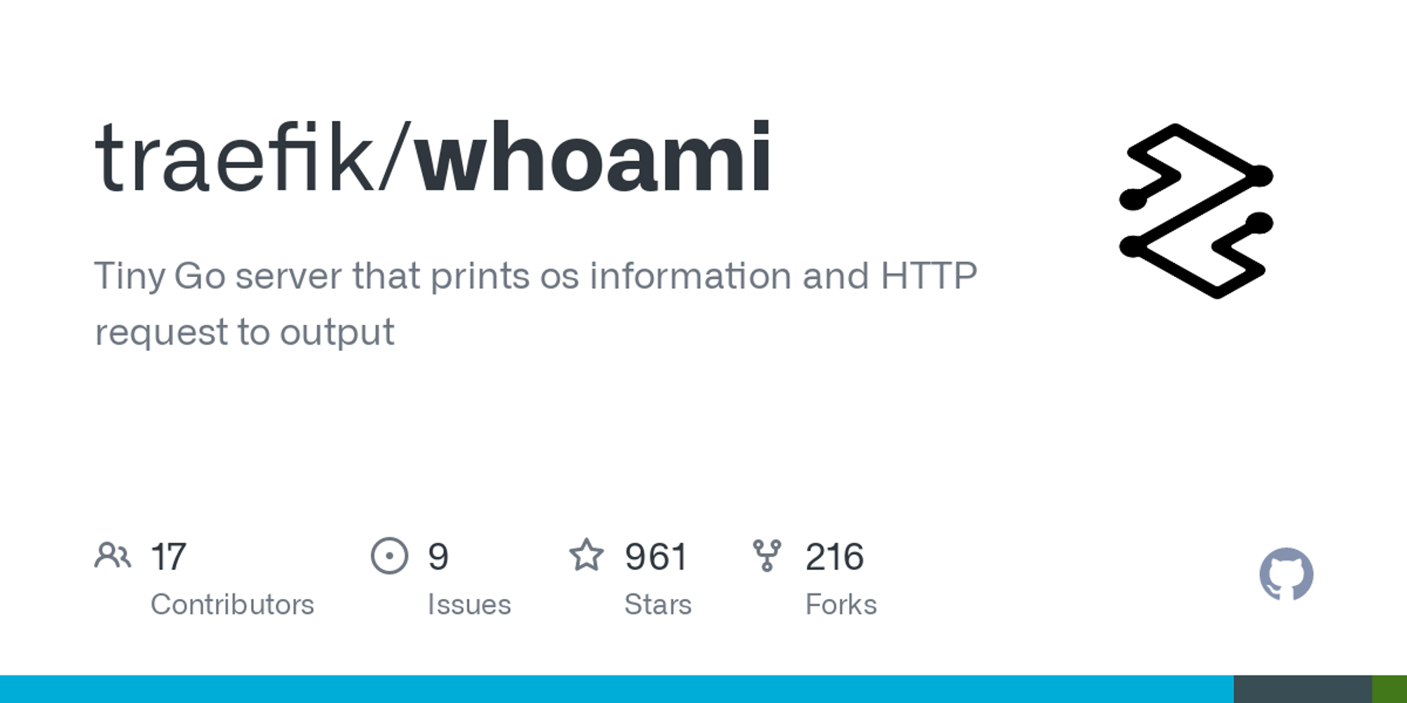 GitHub - traefik/whoami: Tiny Go webserver that prints os information and HTTP request to output