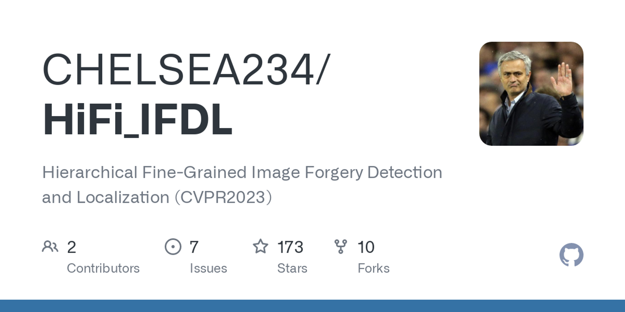GitHub - CHELSEA234/HiFi_IFDL: Hierarchical Fine-Grained Image Forgery Detection and Localization (CVPR2023)